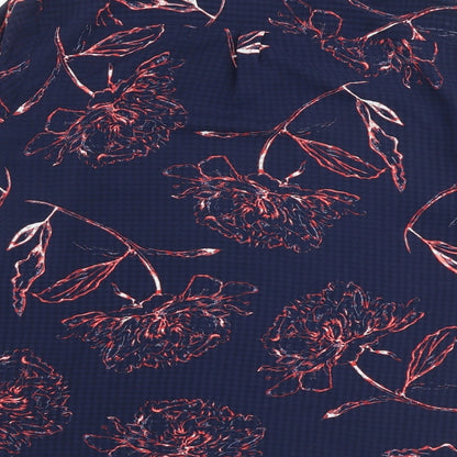 Womens UK Size 12 Classic Blue Basic Blouse