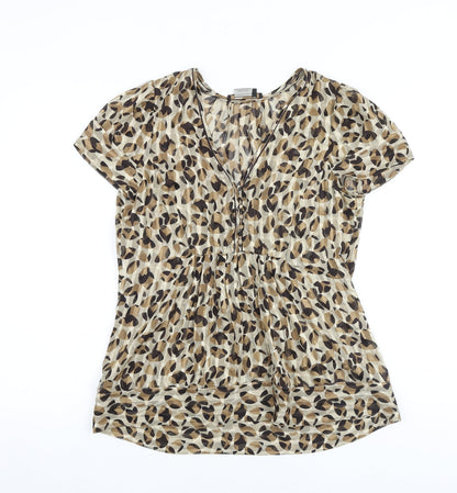 Womens UK Size S BCBGMAXAZRIA Brown Basic Blouse