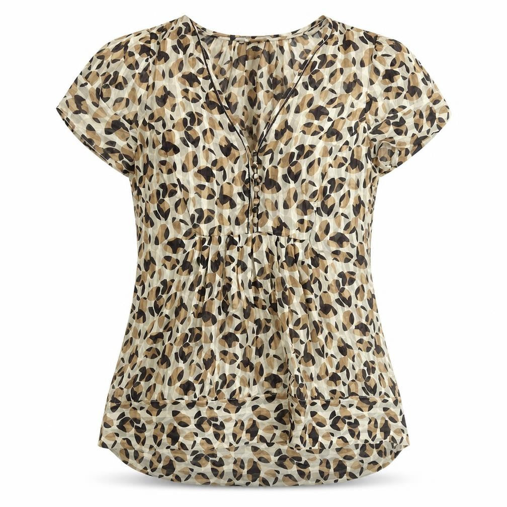 Womens UK Size S BCBGMAXAZRIA Brown Basic Blouse