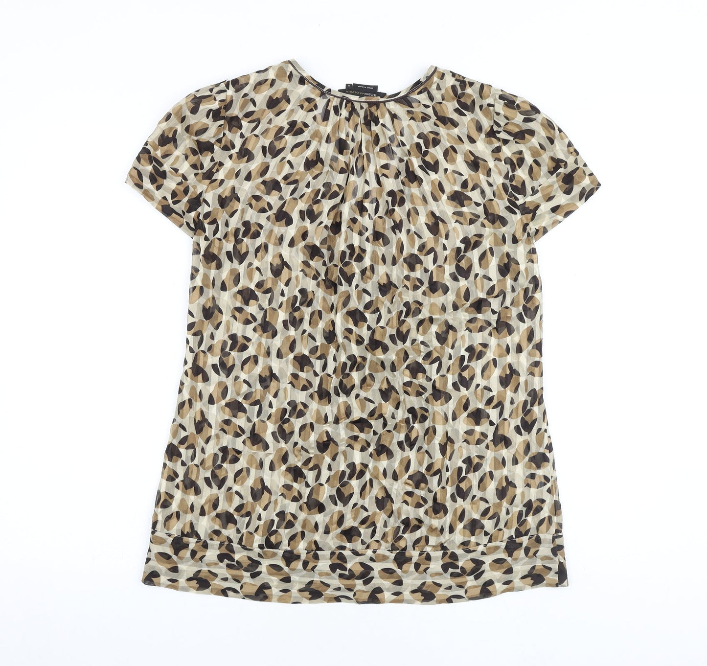 Womens UK Size S BCBGMAXAZRIA Brown Basic Blouse