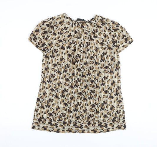 Womens UK Size S BCBGMAXAZRIA Brown Basic Blouse