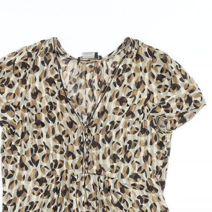 Womens UK Size S BCBGMAXAZRIA Brown Basic Blouse