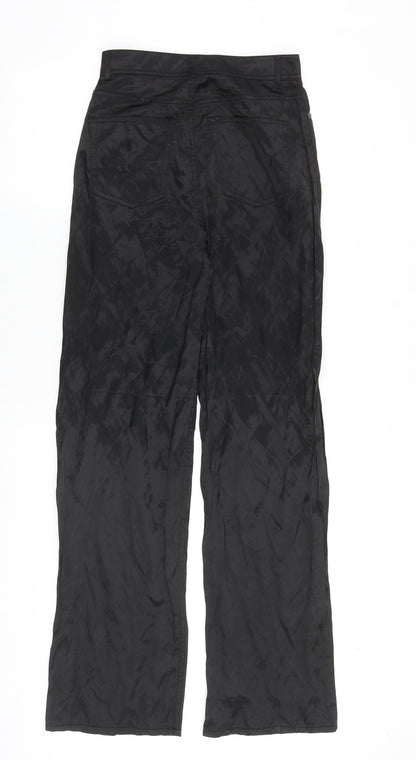 & Other Stories Womens Black Polyester Trousers Size 6 L33 in Regular Zip