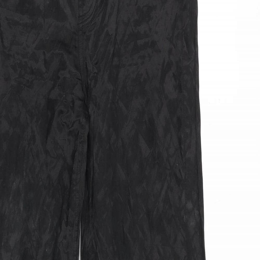 & Other Stories Womens Black Polyester Trousers Size 6 L33 in Regular Zip