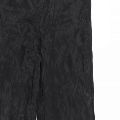 & Other Stories Womens Black Polyester Trousers Size 6 L33 in Regular Zip