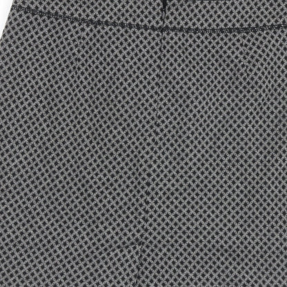 Bae Woman Womens Grey Geometric Polyester Mini Skirt Size 12 Zip