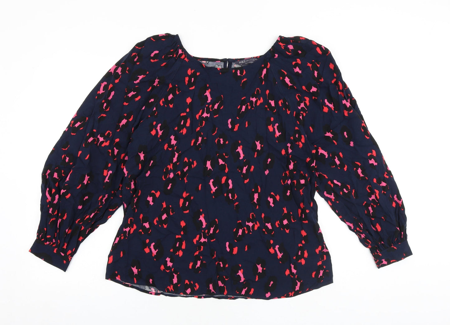 Womens UK Size 12 Marks and Spencer Multicoloured Basic Blouse