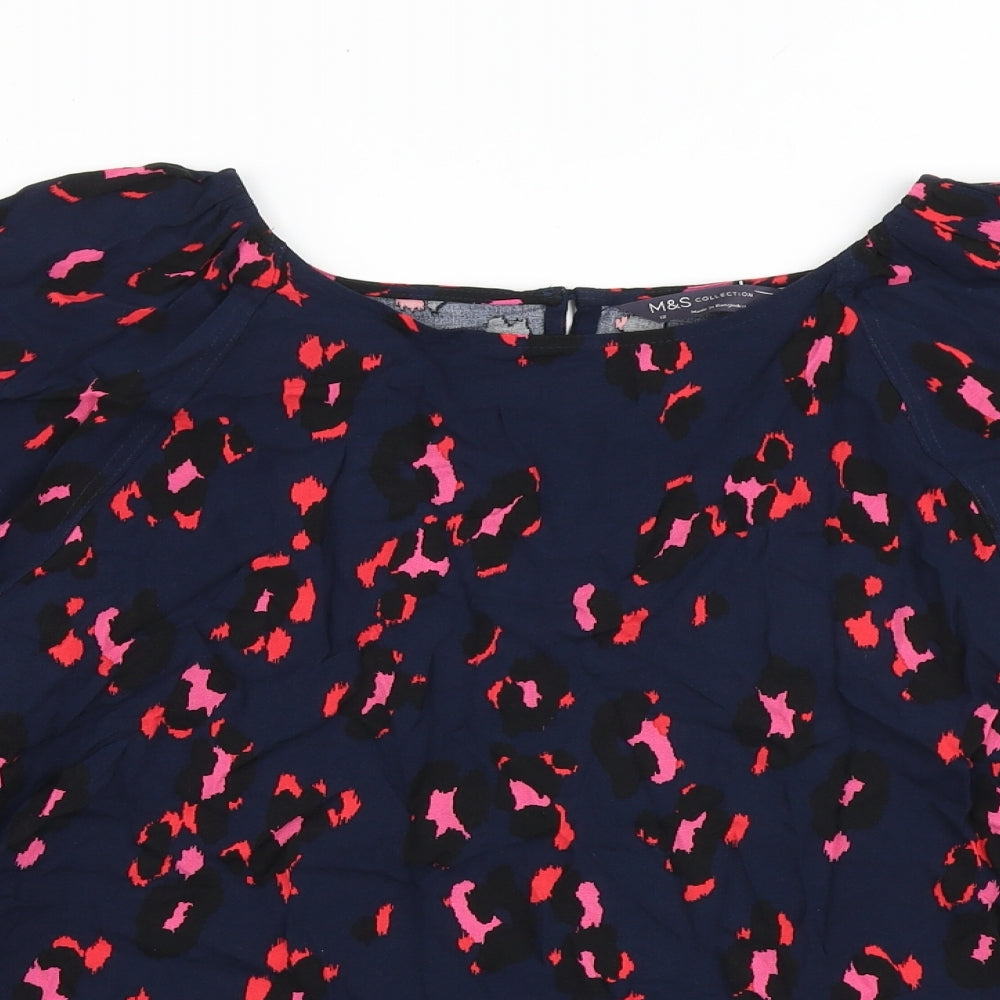 Womens UK Size 12 Marks and Spencer Multicoloured Basic Blouse