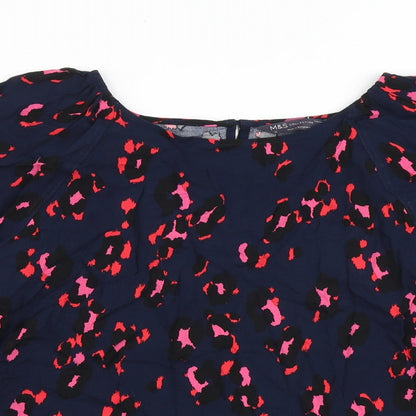 Womens UK Size 12 Marks and Spencer Multicoloured Basic Blouse