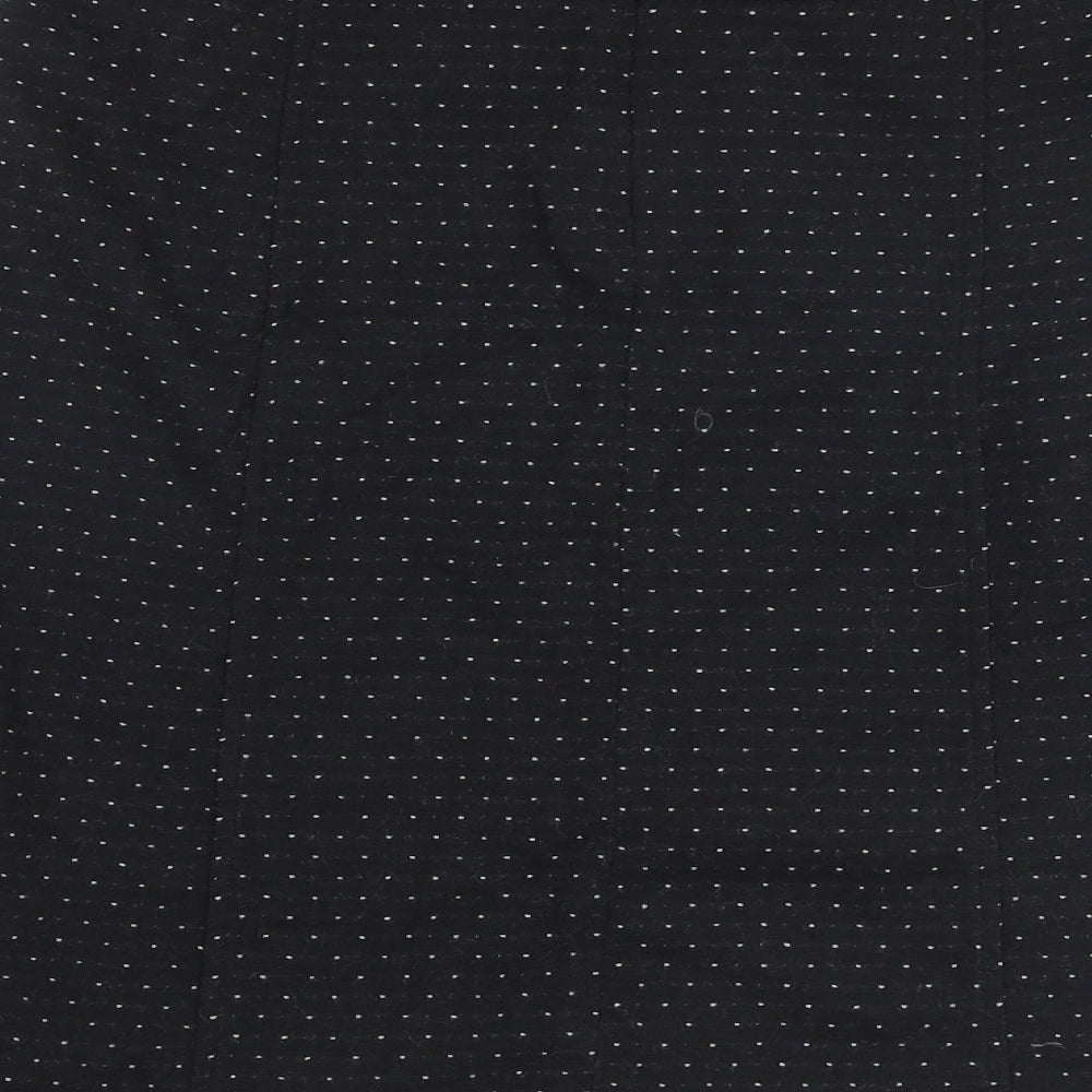 Sticky Fingers Womens Black Polka Dot Polyester A-Line Skirt Size 10 Zip
