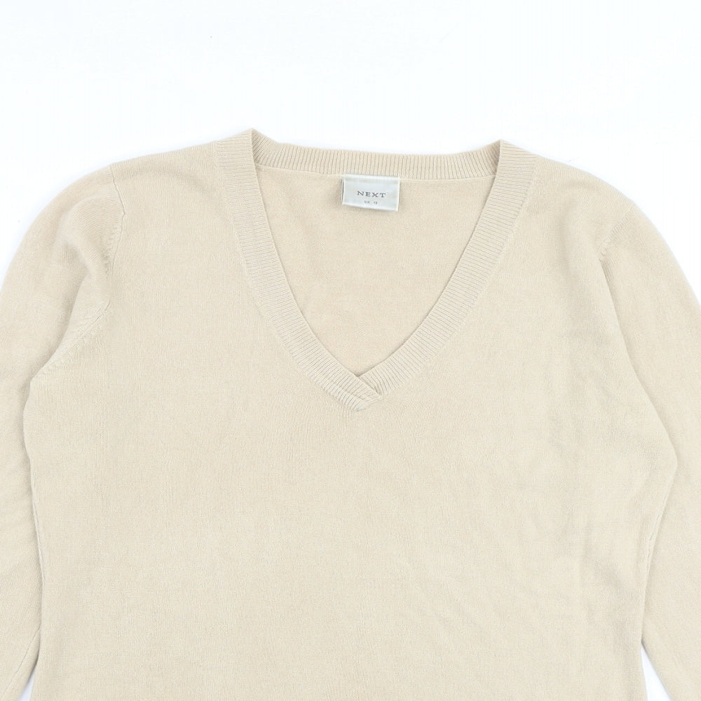 Womens UK Size 12 NEXT Beige Pullover Jumper