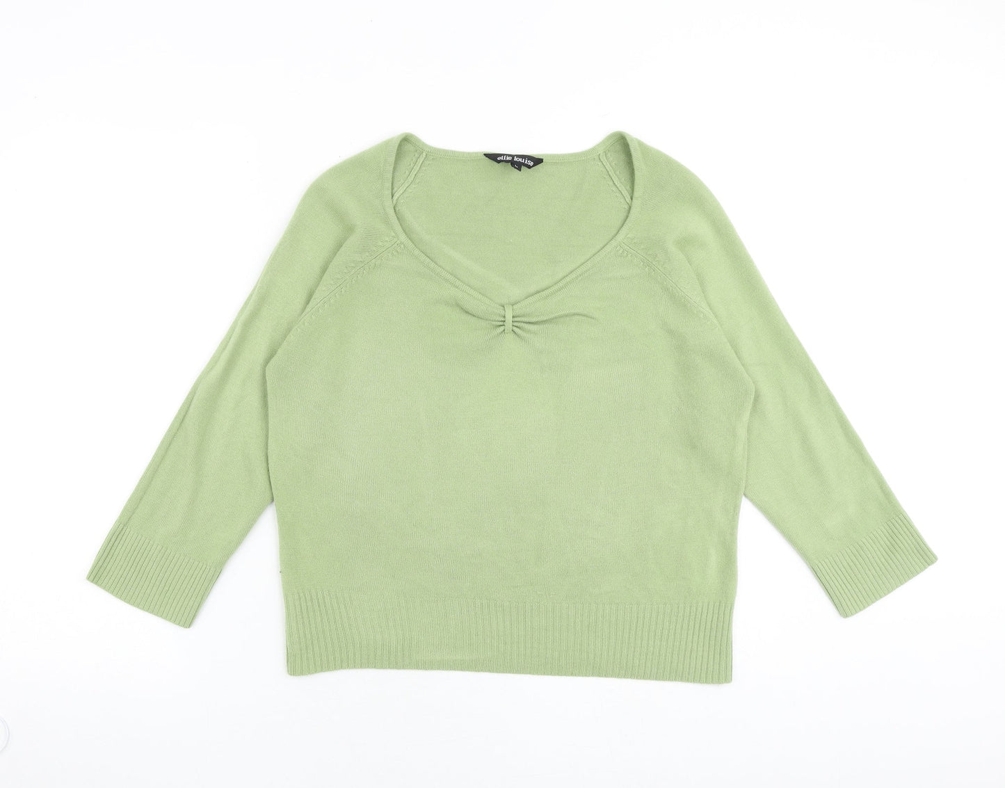 Womens UK Size L Ellie Louise Green Pullover Jumper