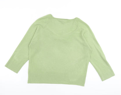 Womens UK Size L Ellie Louise Green Pullover Jumper