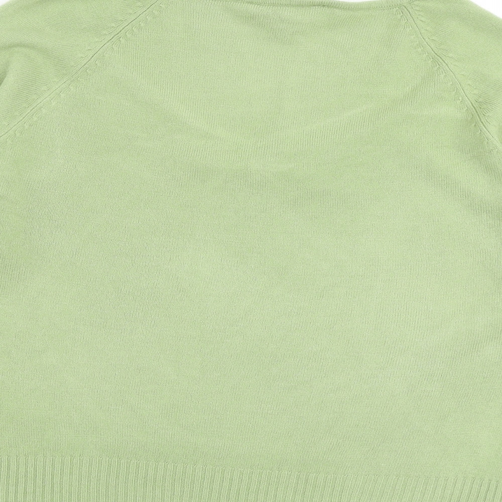 Womens UK Size L Ellie Louise Green Pullover Jumper