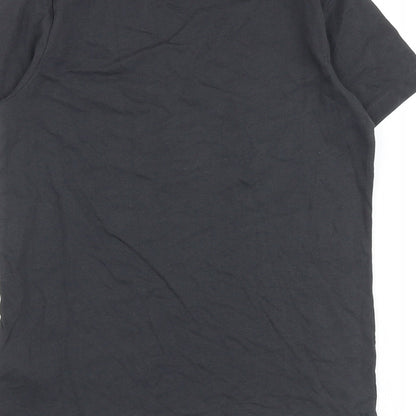 Marks and Spencer Boys Grey 100% Cotton Pullover T-Shirt Size 9-10 Years Crew Neck Pullover