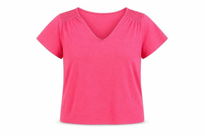 Womens UK Size 6 Marks and Spencer Pink Basic T-Shirt