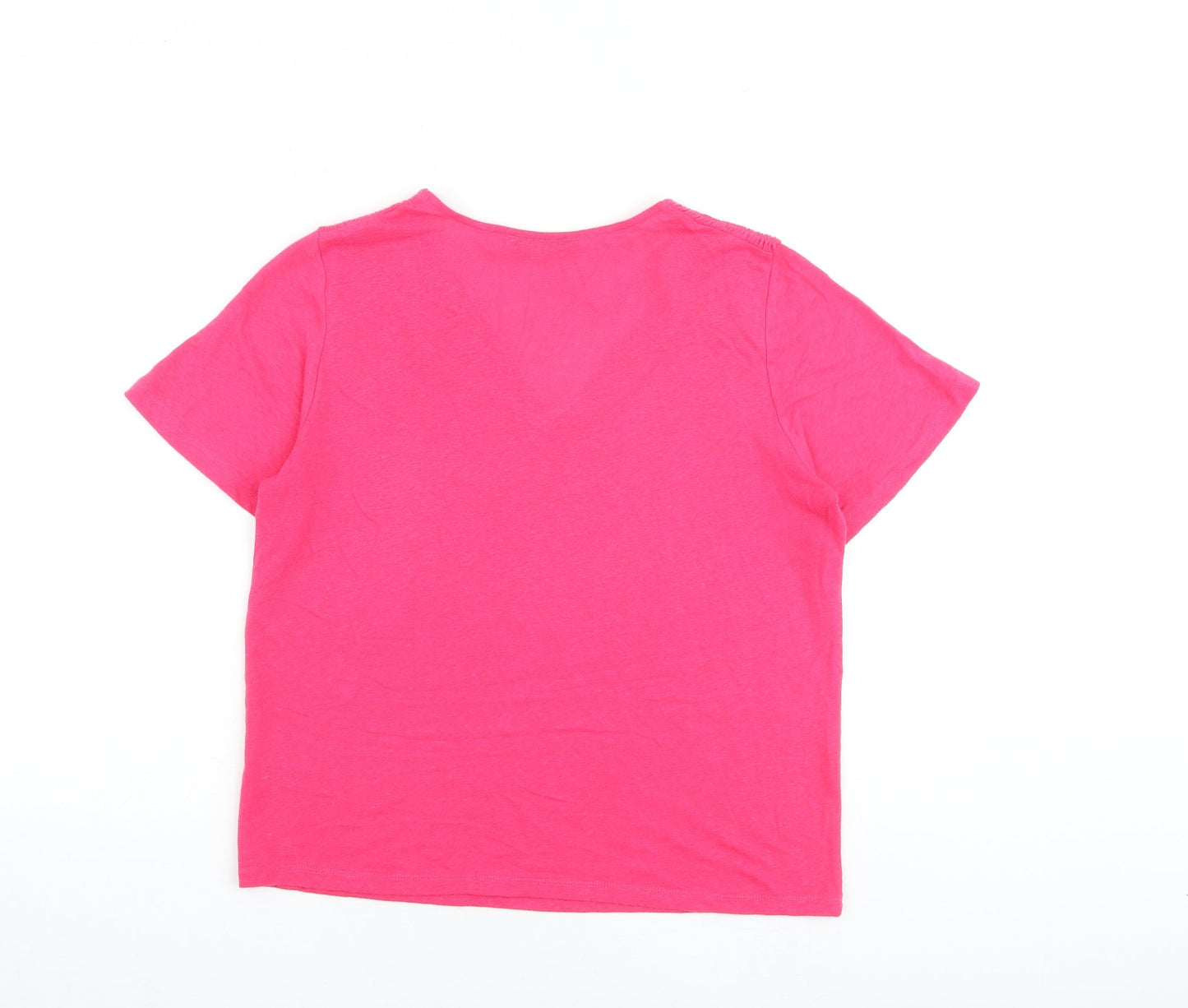 Womens UK Size 6 Marks and Spencer Pink Basic T-Shirt