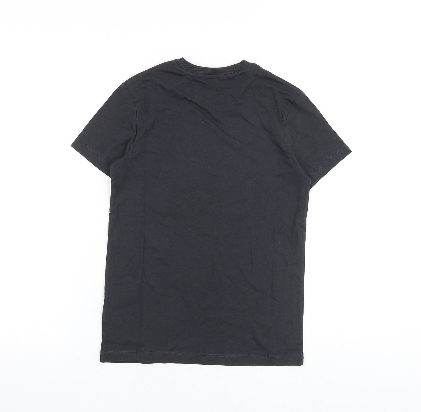 Marks and Spencer Boys Grey 100% Cotton Pullover T-Shirt Size 9-10 Years Crew Neck Pullover
