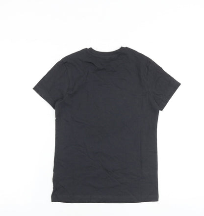 Marks and Spencer Boys Grey 100% Cotton Pullover T-Shirt Size 9-10 Years Crew Neck Pullover