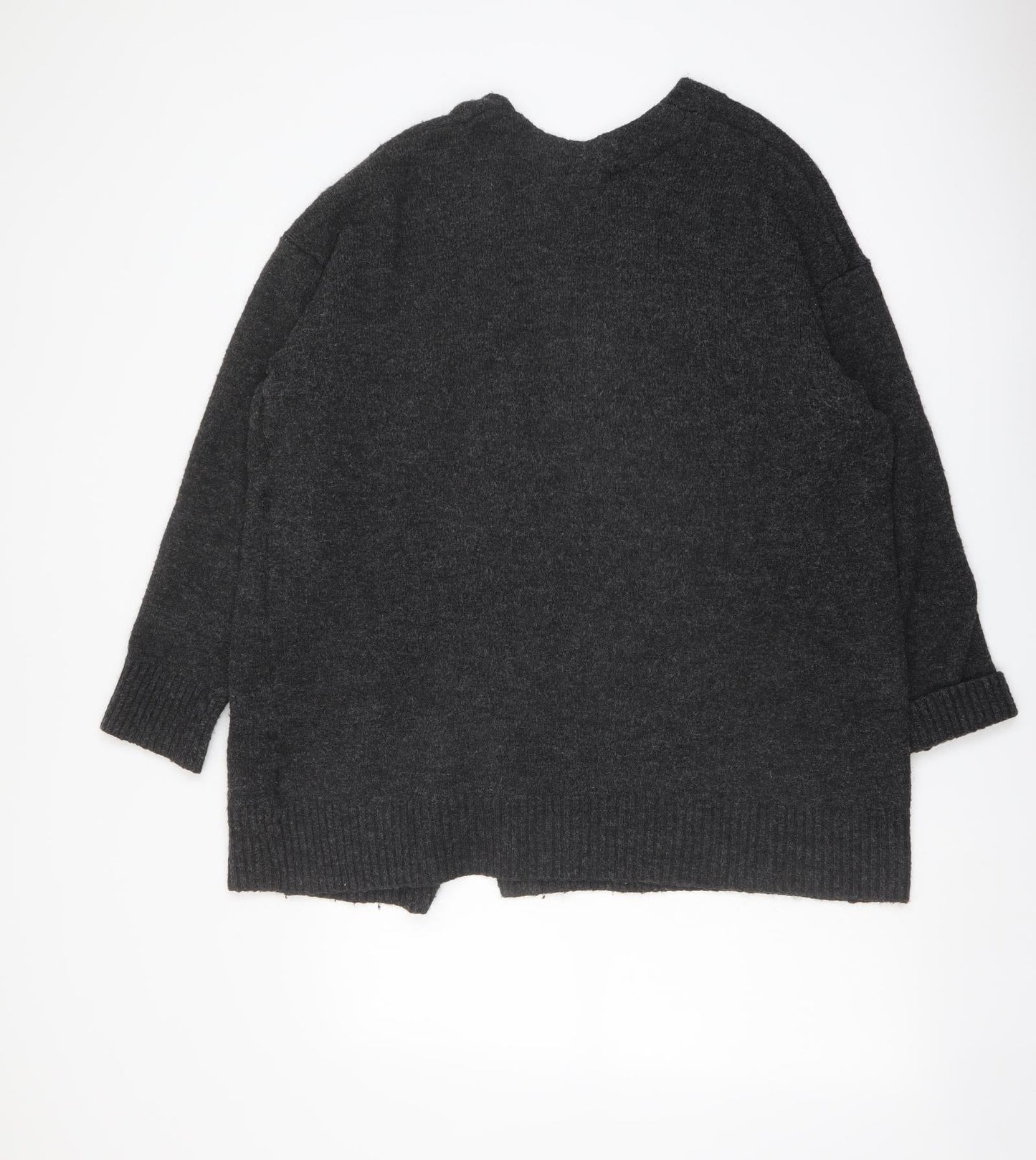 Womens UK Size M H&M Grey Cardigan Jumper
