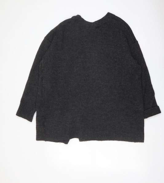 Womens UK Size M H&M Grey Cardigan Jumper