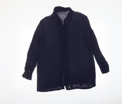 Womens UK Size M Pomodoro Blue Basic Button-Up