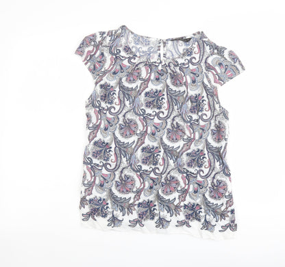 Womens UK Size 12 Dorothy Perkins Multicoloured Basic T-Shirt
