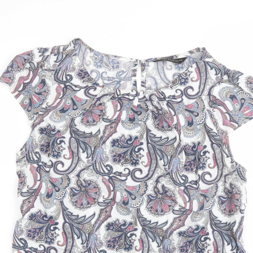 Womens UK Size 12 Dorothy Perkins Multicoloured Basic T-Shirt