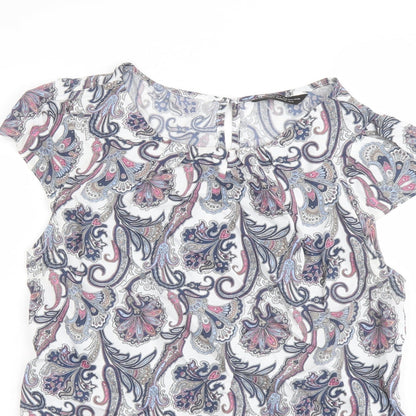 Womens UK Size 12 Dorothy Perkins Multicoloured Basic T-Shirt