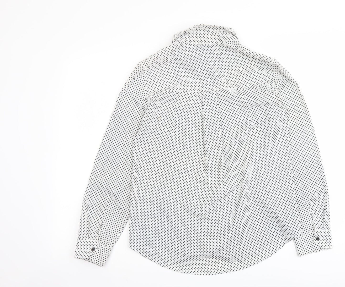 Womens UK Size 8 Topshop White Basic Button-Up