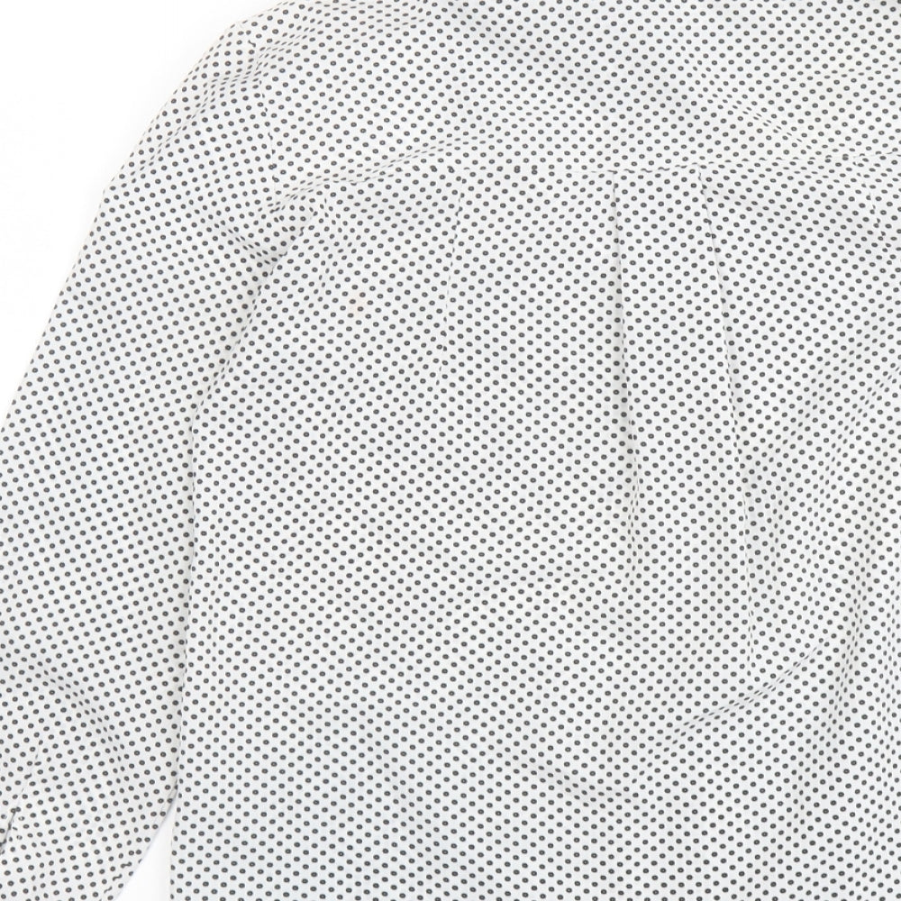 Womens UK Size 8 Topshop White Basic Button-Up