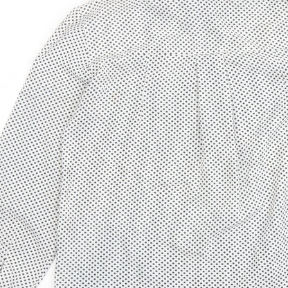 Womens UK Size 8 Topshop White Basic Button-Up