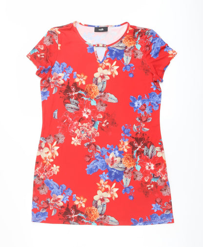 Womens UK Size S Wallis Red Basic T-Shirt