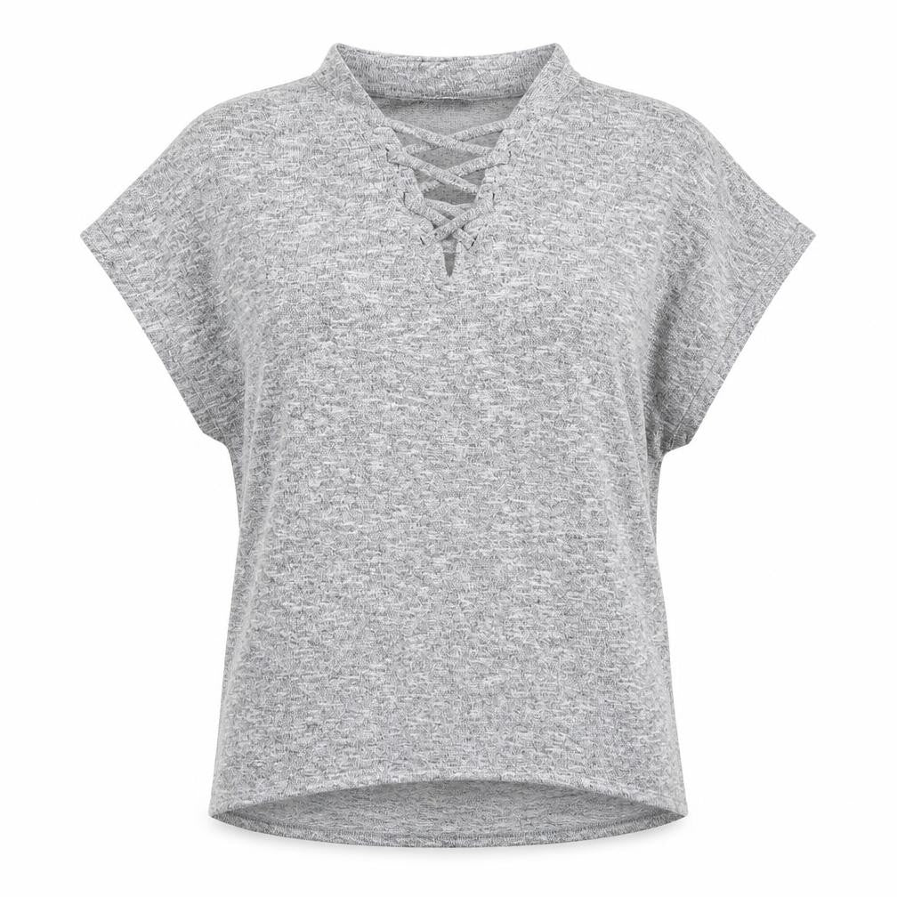 Womens UK Size S New Look Grey Basic Blouse