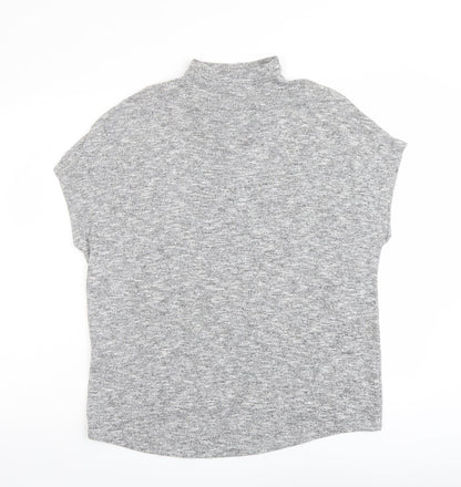 Womens UK Size S New Look Grey Basic Blouse