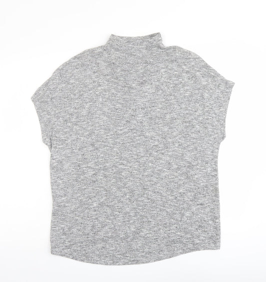 Womens UK Size S New Look Grey Basic Blouse