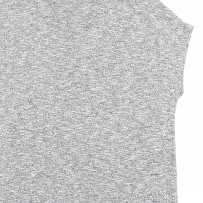 Womens UK Size S New Look Grey Basic Blouse