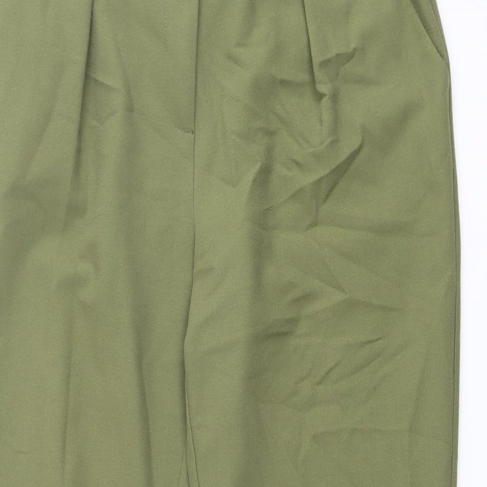 Womens UK Size 12 Warehouse Regular Fit Carrot Green Trousers