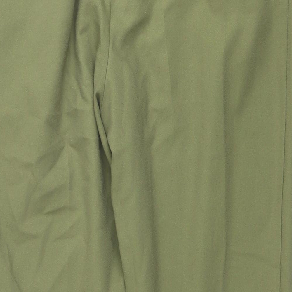 Womens UK Size 12 Warehouse Regular Fit Carrot Green Trousers