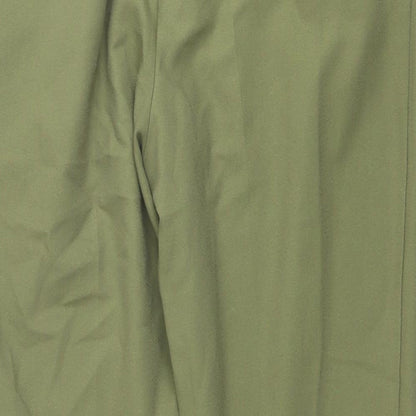 Womens UK Size 12 Warehouse Regular Fit Carrot Green Trousers