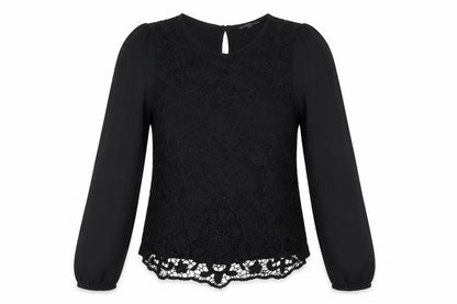 Womens UK Size 10 Warehouse Black Basic Blouse