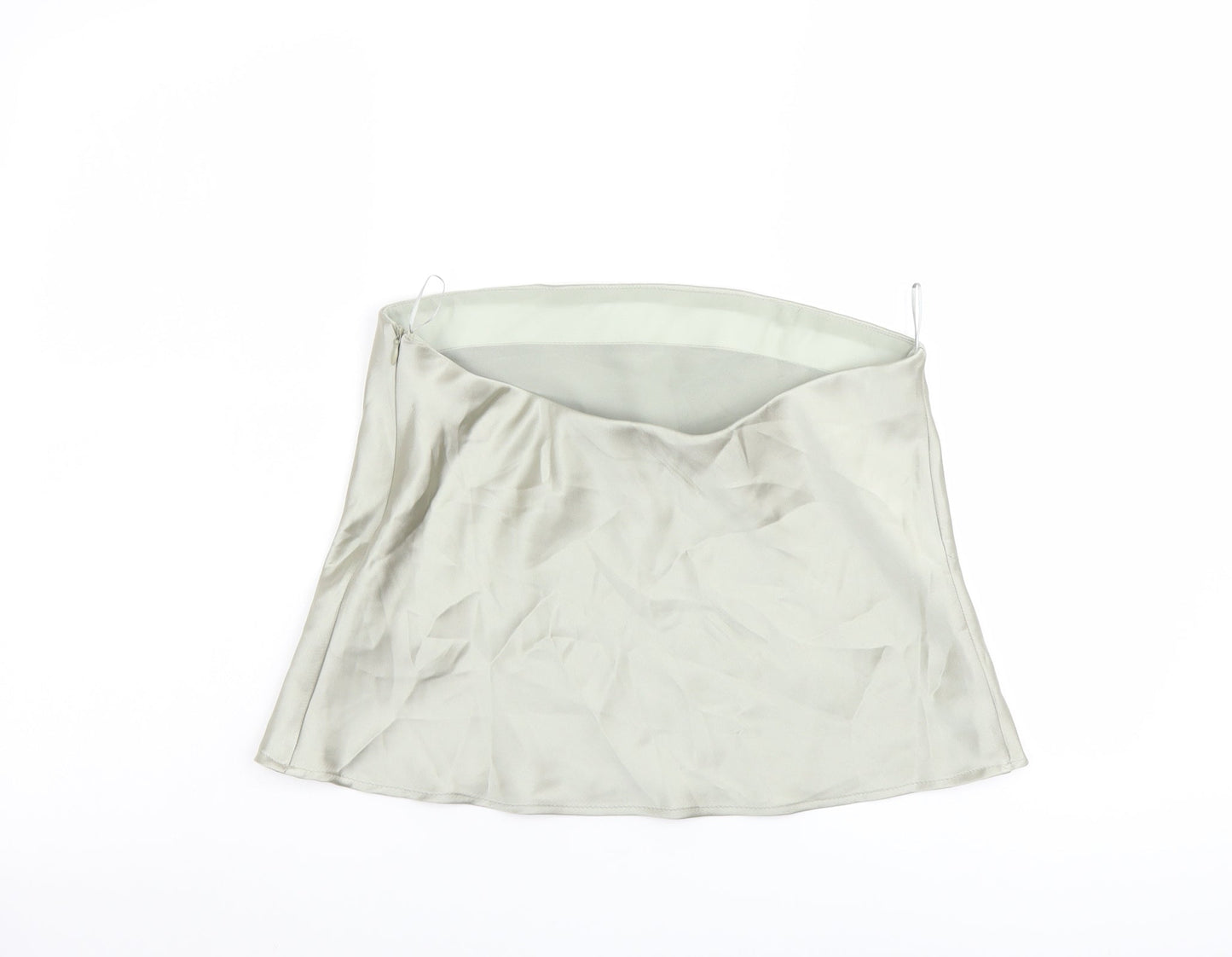 Womens UK Size M Zara Green Cropped Blouse