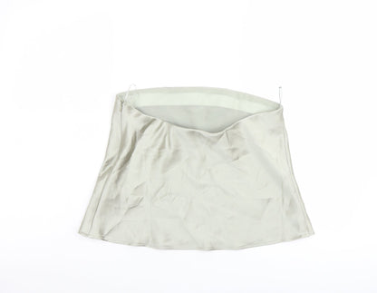 Womens UK Size M Zara Green Cropped Blouse