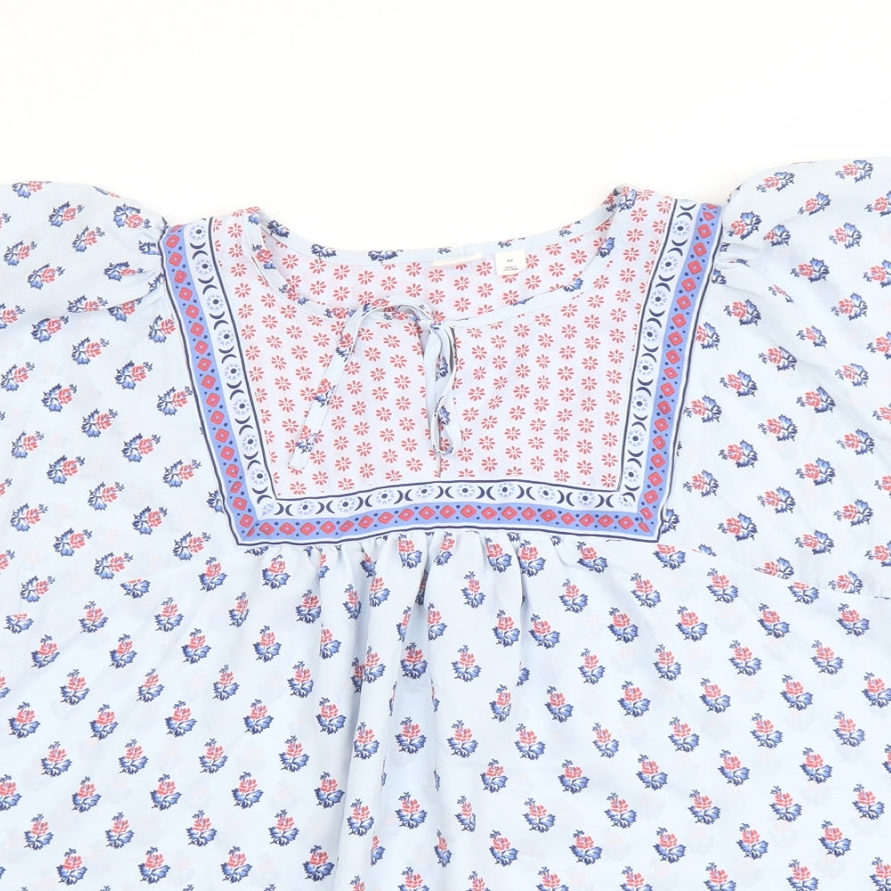 Womens UK Size XS Gap Blue Basic Blouse