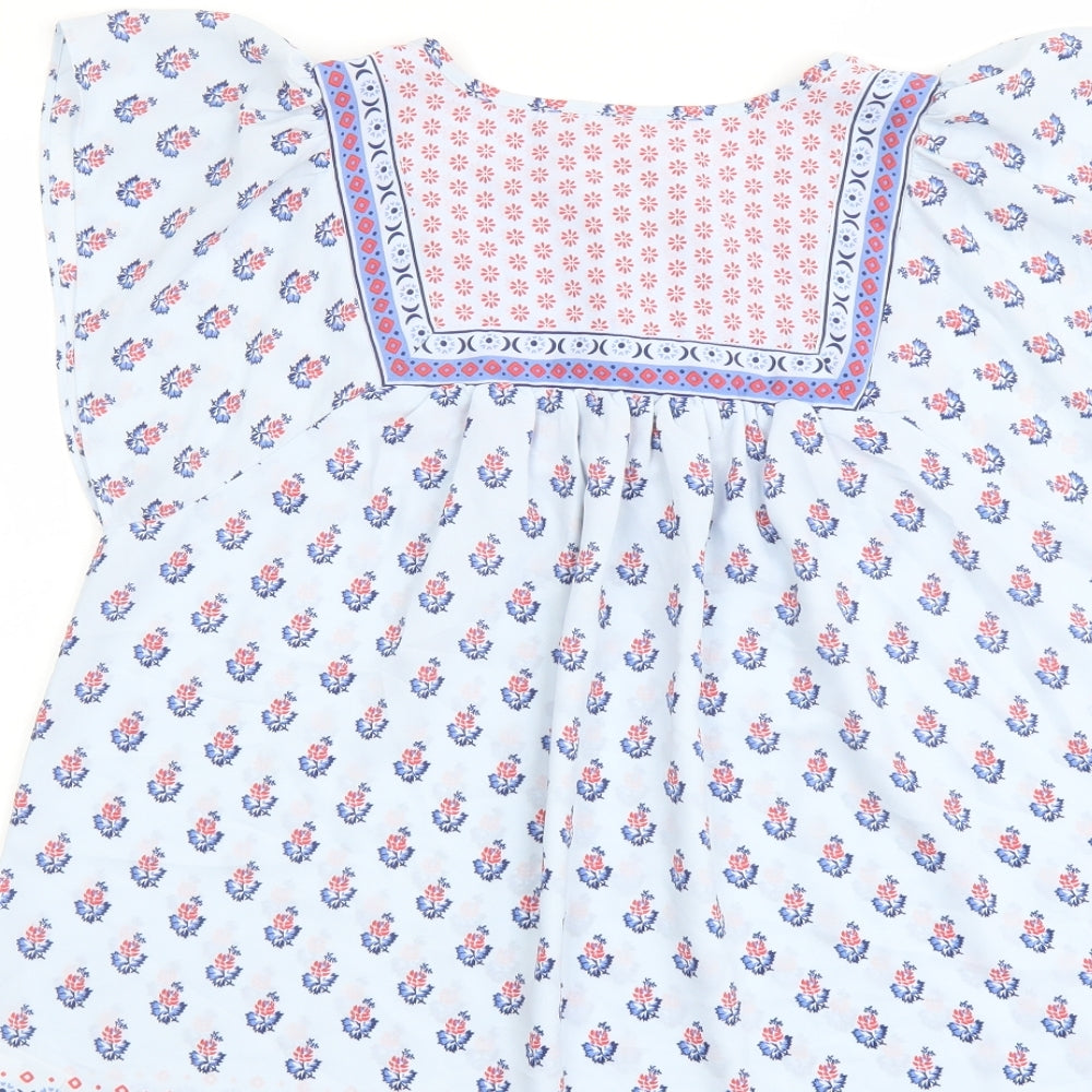 Womens UK Size XS Gap Blue Basic Blouse