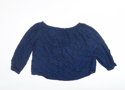 Womens UK Size S Gap Blue Basic Blouse