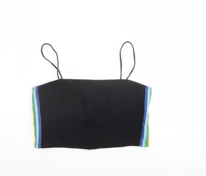 Womens UK Size M Urban Outfitters Black Cropped Tank