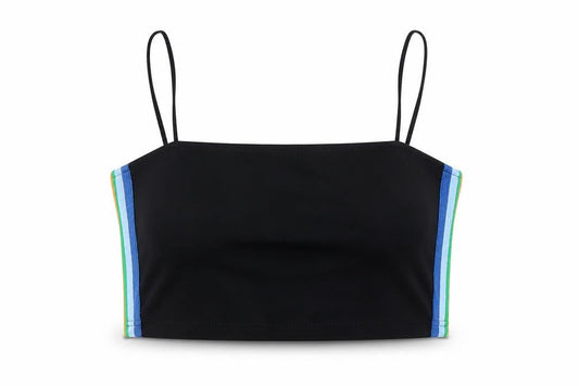 Womens UK Size M Urban Outfitters Black Cropped Tank