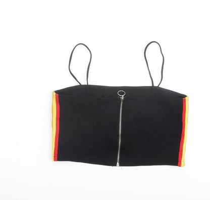 Womens UK Size M Urban Outfitters Black Cropped Tank