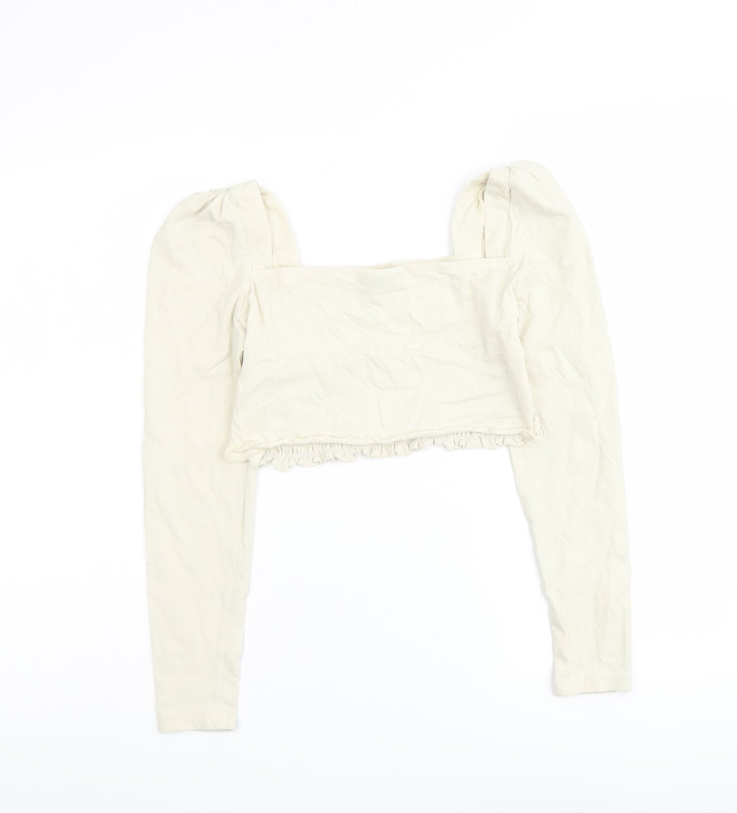 Womens UK Size 14 Topshop Beige Cropped Tank